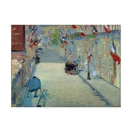 Manet 'The Rue Mosnier' Canvas Art,24x32